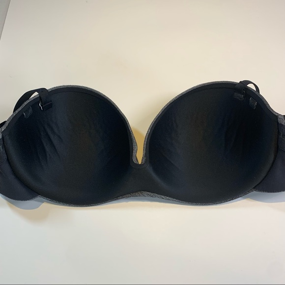 La Senza 34D Heather grey “Body Kiss” twist front push up strapless bra - Picture 11 of 14